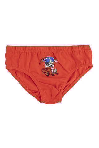 3 cuecas Sonic Branco, vermelho e azul-cobalto