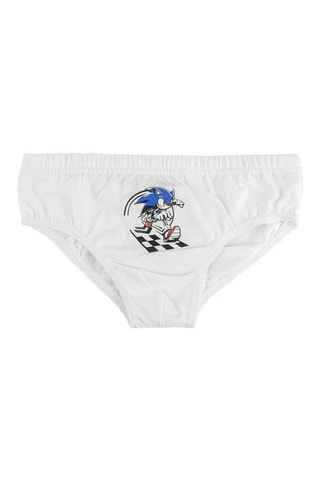 3 cuecas Sonic Branco, vermelho e azul-cobalto