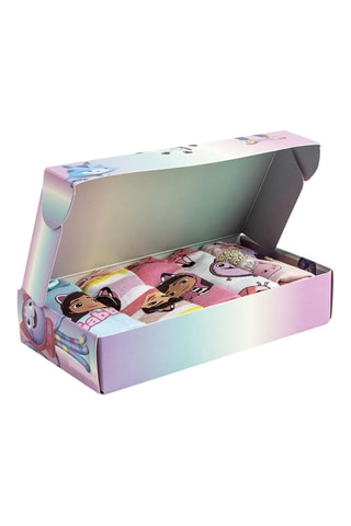 5 cuecas Gabby e a Casa de Bonecas - Rosa e branco
