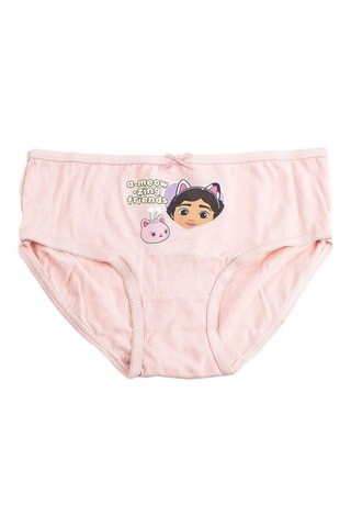5 cuecas Gabby e a Casa de Bonecas - Rosa e branco