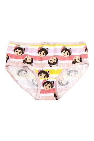 5 cuecas Gabby e a Casa de Bonecas - Rosa e branco