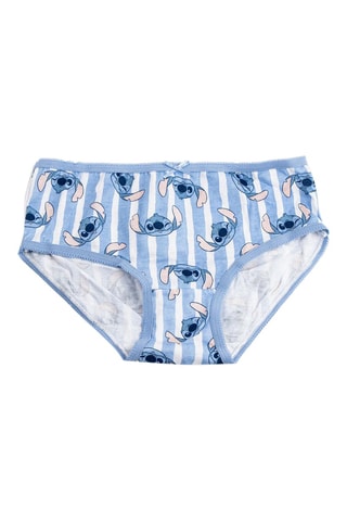 5 cuecas Stitch Lilo e Stitch Disney - Azul-celeste e branco