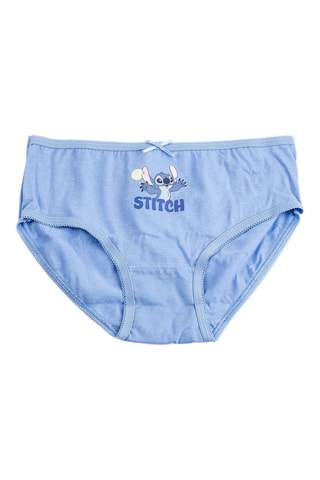 5 cuecas Stitch Lilo e Stitch Disney - Azul-celeste e branco