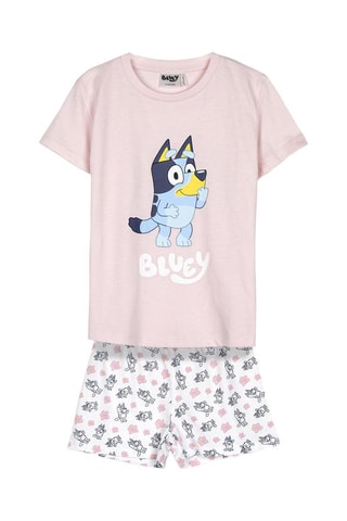 Pijama Bluey Rosa e branco