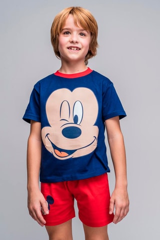 Pijama Mickey Disney   Azul-marinho e vermelho