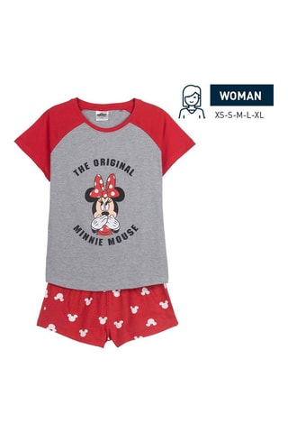 Pijama Minnie Disney Vermelho e cinzento