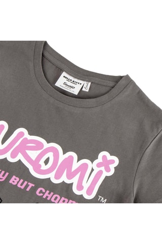 Pijama Kuromi Hello Kitty Sanrio - Cinzento-escuro e rosa