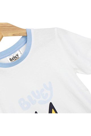 Pijama Bluey - Branco e azul-claro