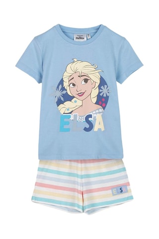 Pijama Elsa Frozen Disney - Azul-celeste