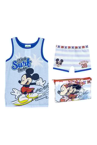 Pijama e bolsa de transporte Mickey Disney Branco e azul