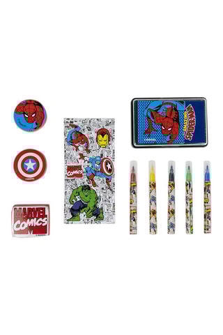 Maleta de Colorir Os Vingadores Marvel - 10 peças - Azul