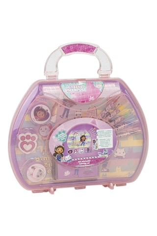 Maleta de colorir Gabby e a Maison Magique - 10 peças - Rosa