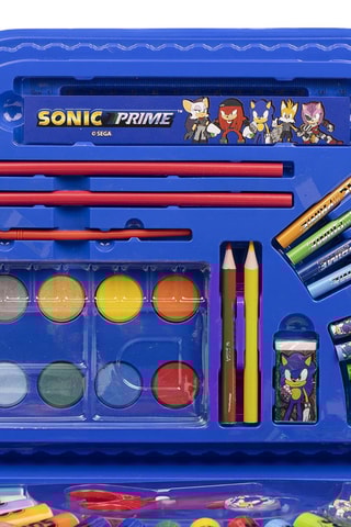 Maleta de colorir Sonic - 50 peças - Azul-escuro