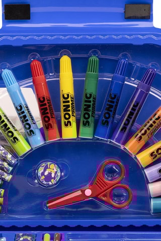 Maleta de colorir Sonic - 50 peças - Azul-escuro