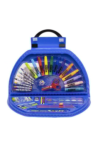 Maleta de colorir Sonic - 50 peças - Azul-escuro