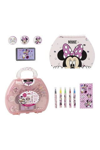 Maleta de Colorir Minnie Disney - 10 peças - Rosa