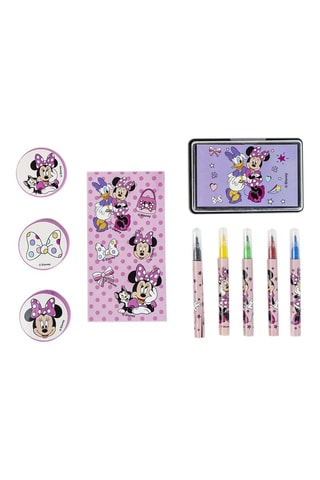 Maleta de Colorir Minnie Disney - 10 peças - Rosa