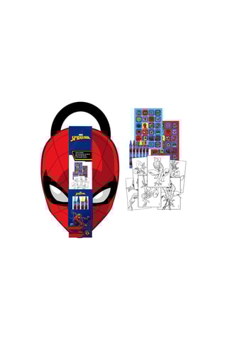 Maleta de colorir Homem-Aranha Os Vingadores Marvel - 14 peças - Vermelho