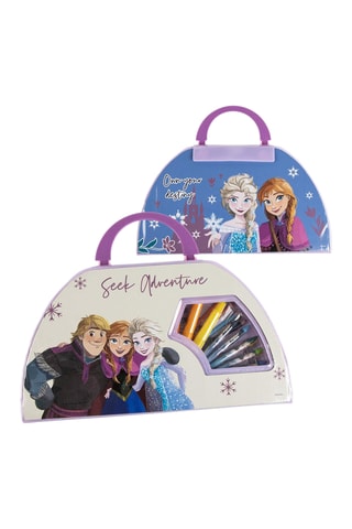 Maleta de colorir pelas Elsa e Anna Frozen Disney - 50 peças - Malva