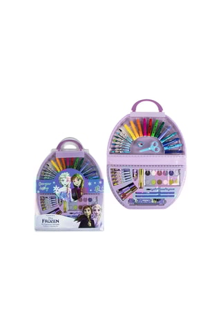 Maleta de colorir pelas Elsa e Anna Frozen Disney - 50 peças - Malva