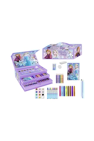 Maleta de colorir Elsa e Anna Frozen Disney - 42 peças - Malva