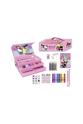 Maleta de colorir Hello Kitty Sanrio - 42 peças - Rosa