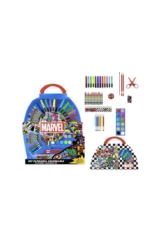 Mala de colorir Avengers Marvel - 50 peças - Azul-escuro