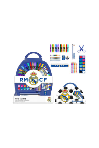 Maleta de colorir Real Madrid - 50 peças - Branco
