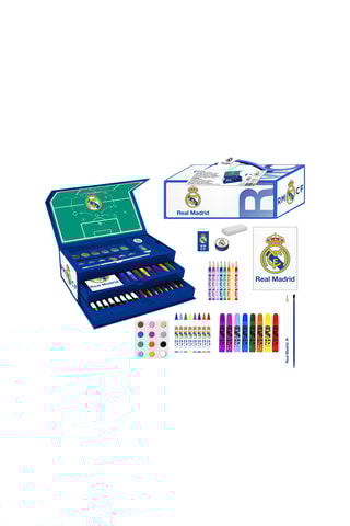 Maleta de colorir Real Madrid - 42 peças - Branco