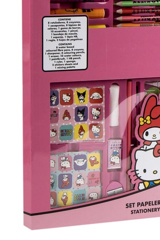Conjunto de papelaria Hello Kitty - Rosa