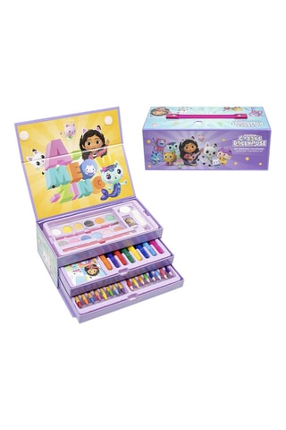 Mala de colorir Gabby e a Casa Mágica - 42 peças - Malva