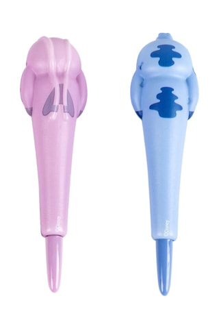 2 canetas gel Angel e Stitch Lilo e Stitch Disney - Tinta preta