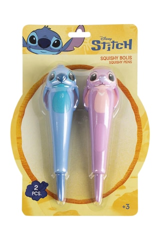 2 canetas gel Angel e Stitch Lilo e Stitch Disney - Tinta preta