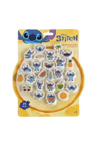 25 borrachas Lilo e Stitch Disney - Azul e laranja