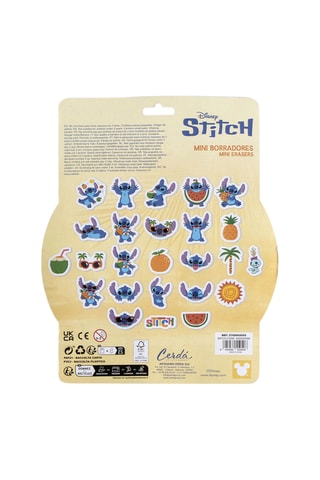 25 borrachas Lilo e Stitch Disney - Azul e laranja