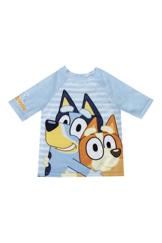 T-shirt de banho Bandit e Chili Bluey - Azul-claro