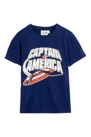 T-shirt Capitão América Os Vingadores Marvel - Azul-marinho