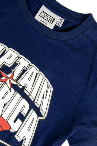 T-shirt Capitão América Os Vingadores Marvel - Azul-marinho