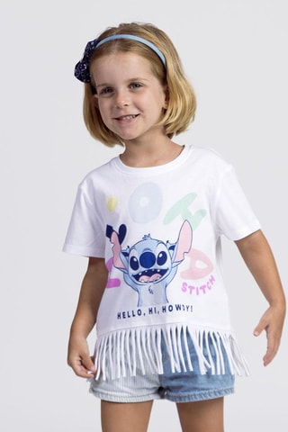 T-shirt Stitch Lilo e Stitch Disney - Branco
