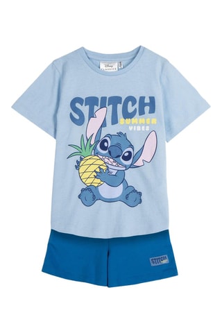 T-shirt e calções Stitch Lilo e Stitch Disney - Azul