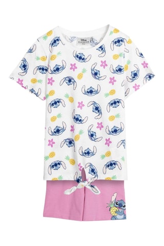 T-shirt e calções Stitch Lilo e Stitch Disney - Rosa