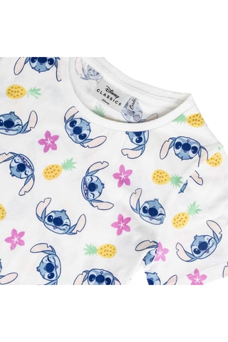 T-shirt e calções Stitch Lilo e Stitch Disney - Rosa