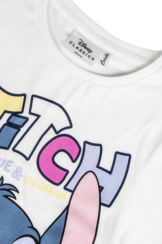 T-shirt Stitch Lilo e Stitch Disney - Branco