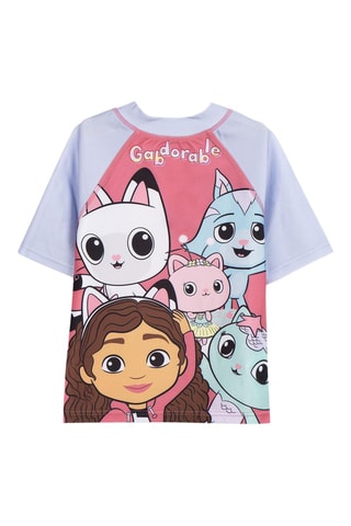 T-shirt Gabby e a Casa Mágica - Azul e rosa