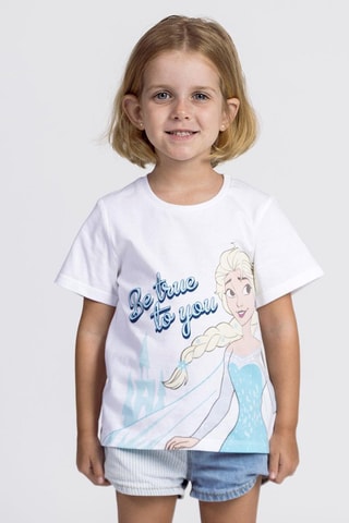 T-shirt Elsa Frozen Disney - Branco