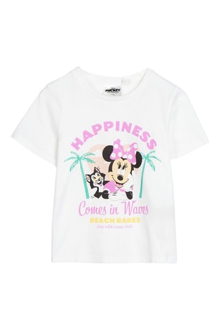 T-shirt Minnie e Figaro Disney - Branco