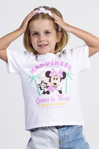 T-shirt Minnie e Figaro Disney - Branco