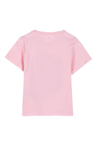 T-shirt Patrulha Pata - Rosa e branco