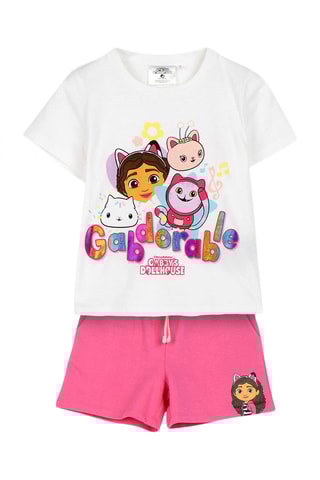 T-shirt e calções Gabby e a Casa Mágica - Branco
