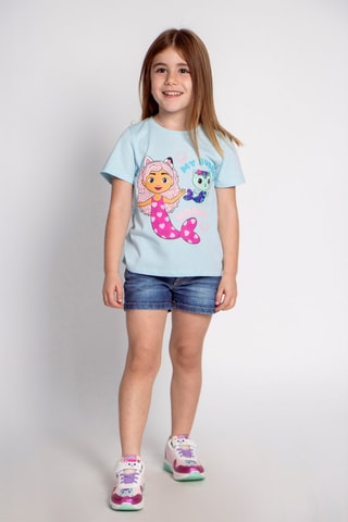 T-shirt Gabby e a Casa de Bonecas Turquesa